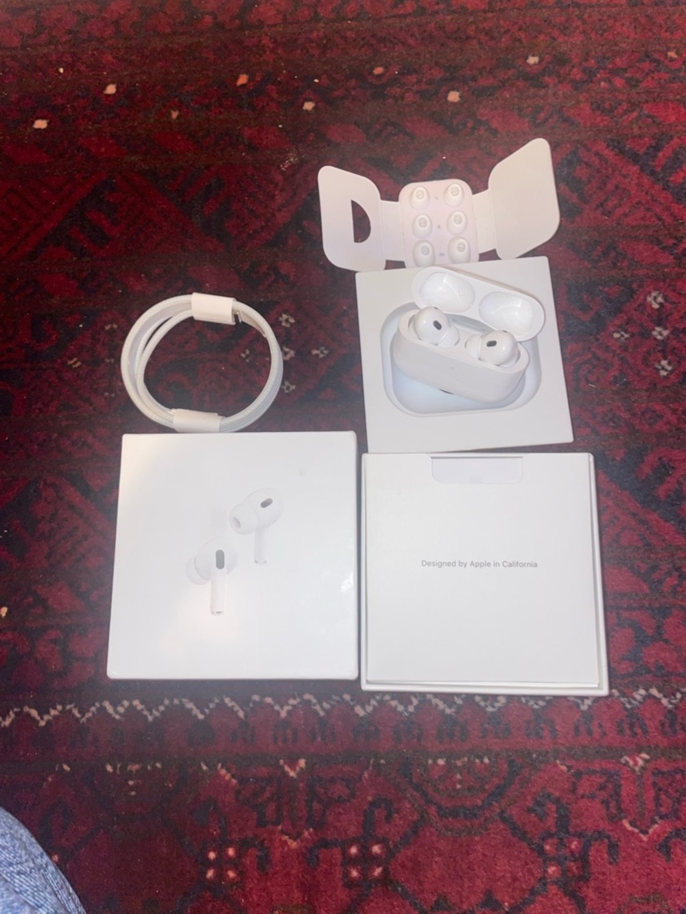 Apple White AirPods Pro Wireless Earbuds with Charging Case and Accessories